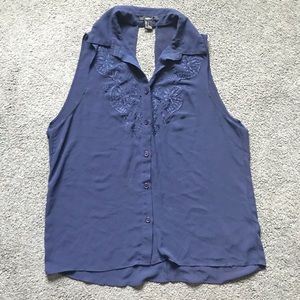 Navy blue blouse